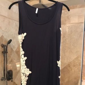 Pinkblush navy lace maternity tank size small